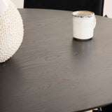 Jídelní stůl Dipp - 115 cm - Černá dýha / Celé černé nohy + Židle Petra - Černá / Black Velvet_4