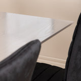 Jídelní stůl Piazza, černá šedá dýha + židle Windu Lyx, černá černá Velvet_6