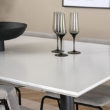 Jídelní stůl Jimmy - černá / bílá židle HPL+Kenth - černá / světle šedá Velvet_4