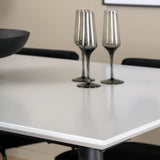 Jídelní stůl Jimmy - černá / bílá židle HPL+Kenth - černá / černý samet_4