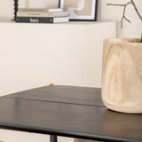 Jídelní stůl Pelle - Černá / černá Židle Black+Velvet Stitches - Černá / Béžová látka (polyesterové prádlo)_6