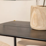 Jídelní stůl Pelle - Černá / černá Židle Black+Velvet Stitches - Černá / Béžová Velvet_6