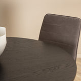 Kulatý jídelní stůl Bianca - černá / černá dýha + židle Windu Lyx - černá / šedá mikrovlákno_4