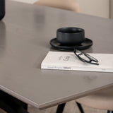 Jídelní stůl Piazza – černá/šedá dýha+židle sametové stehy – černá/béžová Velvet_6