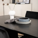 Jídelní stůl Piazza - černá / černá dýha + židle Petra - distressed měď / černý samet_6