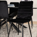 Jídelní stůl Piazza - černá / černá dýha + židle Windu Lyx - černá / černý samet_6