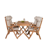 Jídelní stůl Kenya 120*70*H75 - Teak+Keňa 5místná skládací židle - Teak_4