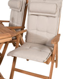 Jídelní stůl Kenya 120*70*H75 - Teak+Keňa 5místná skládací židle - Teak_4