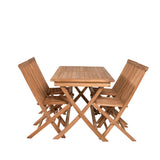 Jídelní stůl Kenya 120*70*H75 - Teak+Keňa skládací židle s područkou - Teak_4