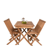 Jídelní stůl Kenya 120*70*H75 - Teak+Keňa skládací židle s područkou - Teak_4