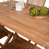 Jídelní stůl Kenya 120*70*H75 - Teak+Keňa skládací židle s područkou - Teak_4