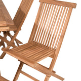 Jídelní stůl Kenya 120*70*H75 - Teak+Keňa skládací židle s područkou - Teak_4