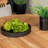 Kulatý jídelní stůl Kenya ø120 cm - Teak+Keňa skládací židle s područkou - Teak_4