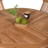 Kulatý jídelní stůl Kenya ø120 cm - Teak+Keňa skládací židle s područkou - Teak_4