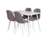 Polar Jídelní stůl 120 cm - White White +Polar Matstol - Vit / Mellangrå _4