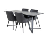 Marina Jídelní stůl - Černá deska / Černé nohy +Comfort - Jídelní židle 2-balení - černá/Černá _4