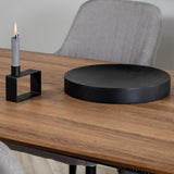 Jídelní stůl Inca - 160/200*85*H75 - Dub / Černá +Komfortní židle 2-balení Polar grey - Černé nohy _4