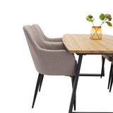 Jídelní stůl Inca - 160/200*85*H75 - Dub / Černá +Komfortní židle 2-balení Polar grey - Černé nohy _4