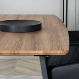 Jídelní stůl Inca - 160/200*85*H75 - Dub / Černá +Comfort - Jídelní židle 2-balení - černá/Černá _4