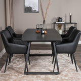 Inca Rozšiřitelná - Černá deska / černá Nohy +Comfort - Jídelní židle 2-balení - černá/Černá _4