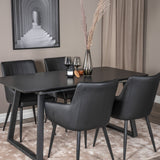 Inca Rozšiřitelná - Černá deska / černá Nohy +Comfort - Jídelní židle 2-balení - černá/Černá _4