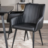 Inca Rozšiřitelná - Černá deska / černá Nohy +Comfort - Jídelní židle 2-balení - černá/Černá _4