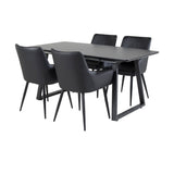 Inca Rozšiřitelná - Černá deska / černá Nohy +Comfort - Jídelní židle 2-balení - černá/Černá _4