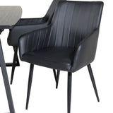 Inca Rozšiřitelná - Černá deska / černá Nohy +Comfort - Jídelní židle 2-balení - černá/Černá _4