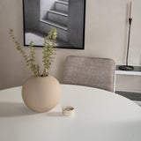 Plaza Runt Matbord - Ek-Look / Vit - ø100*H75 +Jídelní židle Windu Lyx - Dub-Look / Světle šedá _4