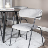 Plaza Runt Matbord - Svart / Svart - ø100*H75 +Křeslo Arrow - Black Legs - Grey Velvet _4