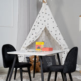 Jídelní stůl Polar 80*60 XXS - Bílá / Černá + Sametová jídelní židle XXS - Black Velvet _2