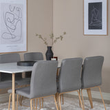 Polar Matbord - Ek-Look / Vit- 180*90*H75 +Mace Matstol - Ek-Look / Mellangrå _6