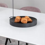 Polar Elips Matbord - Svart / Vit - 240*100*H75 +Velvet Jídelní židle Manšestr - Růžová / Černá _6