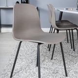 Polar Elips Matbord - Svart / Vit - 240*100*H75 + Jídelní židle Arctic - Černé nohy - Khaki Plast _6