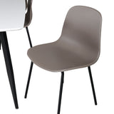 Polar Elips Matbord - Svart / Vit - 240*100*H75 + Jídelní židle Arctic - Černé nohy - Khaki Plast _6