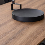 Jídelní stůl Inca - 160/200*85*H75 - Dub / Černá +Plaza - Jídelní židle - Černá/Tmavě šedá _4