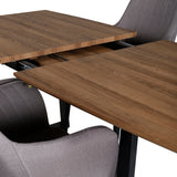 Jídelní stůl Inca - 160/200*85*H75 - Dub / Černá +Komfortní židle Polar šedá - Černé nohy _4