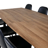 Inca Matbord - Svart / Oljad Ek - 160/200*85*H75+Polar Matstol - Svart / Svart P