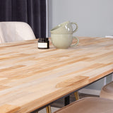Cirebon Matbord - Svart / Naturträ - 200*90*H75+Velvet Deluxe Jídelní židle - Bru