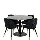 Razzia Jídelní stůl 106cm - Šedá Terazzo / BlackVelvet jídelní židle mosaz š. ulice