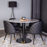 Razzia Jídelní stůl 106cm - Šedá Terazzo / BlackVelvet jídelní židle mosaz š. ulice