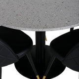 Razzia Jídelní stůl 106cm - Šedá Terazzo / BlackVelvet jídelní židle mosaz š. ulice