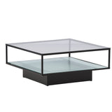 Konferenční stolek Maglehem, černý, 90x90
