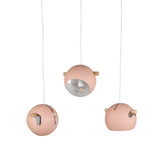 Závěsná lampa Tubbie, starorůžová