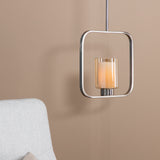 Závěsná lampa Aludra, stříbrná
