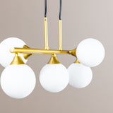 Závěsná lampa Orb, mosazní barva