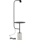 Stojací lampa Vega, bílá
