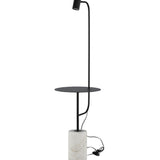 Stojací lampa Vega, bílá