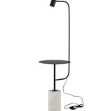 Stojací lampa Vega, bílá