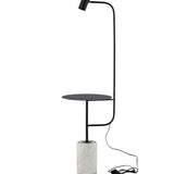 Stojací lampa Vega, bílá